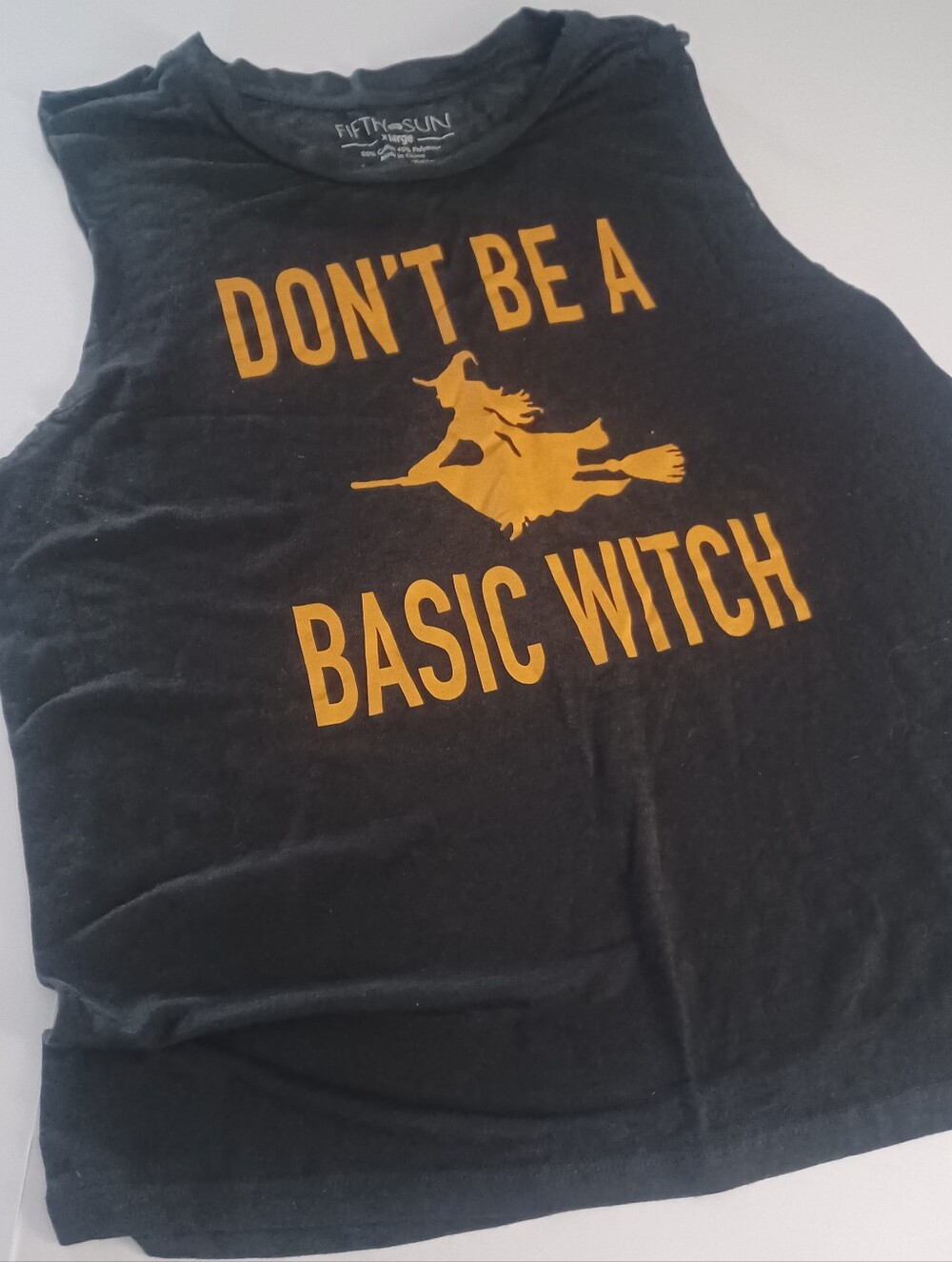 Fifth Sun Dont Be A Basic With Sleevless Tee  Sz XL